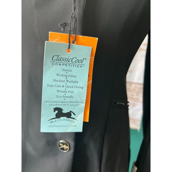 RJ Classics Palermo Orange Label Black Show Coat Size 0R NWT - Picture 4 of 16